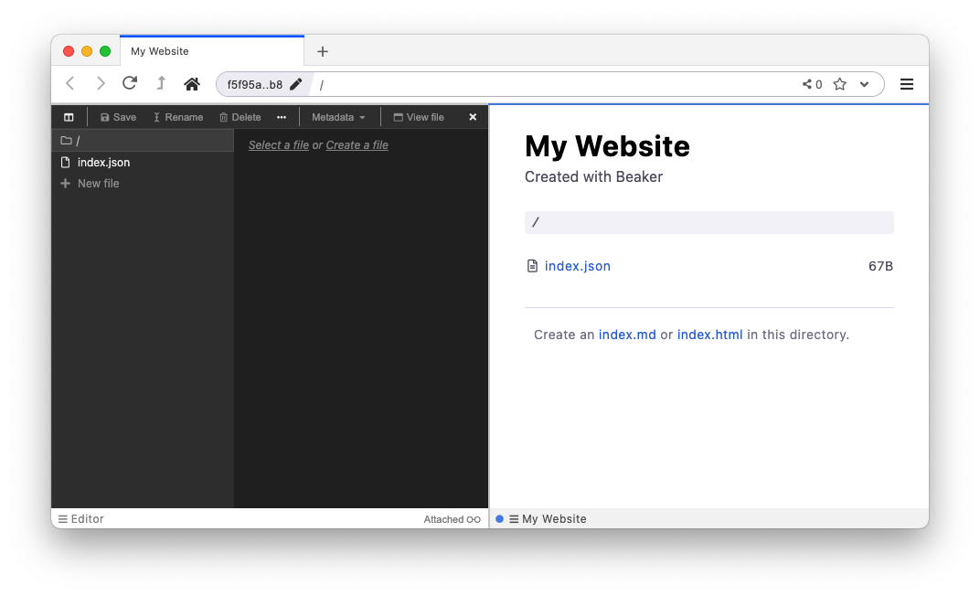 Beaker browser 1.0 screenshot